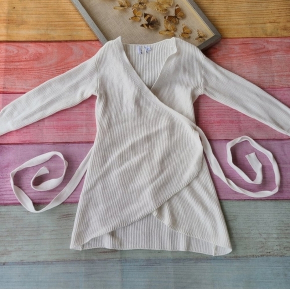 Princess Polly Phenix White True Wrap Chunky Knit Mini Sweater Dress M/L - Picture 2 of 7